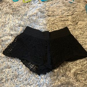 Black lace top shop shorts- size 8